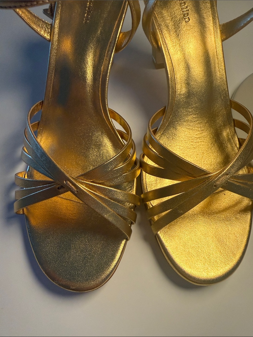 Paloma Heeled Sandal in Vintage Gold - Picture 7 of 9